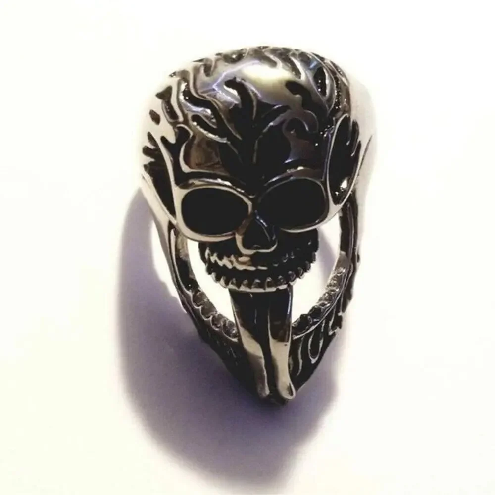 New 316L stainless steel skull‎ ring size 13